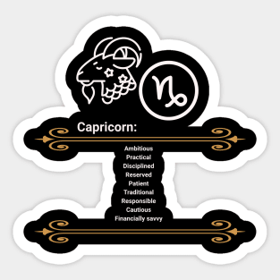 Capricorn traits Sticker